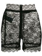 Dundas Lace Pattern Shorts - Black