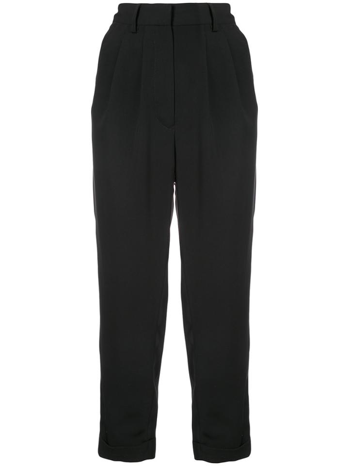 Mm6 Maison Margiela Tapered Tailored Trousers - Black