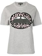 Markus Lupfer Painted Lips Print T-shirt - Grey