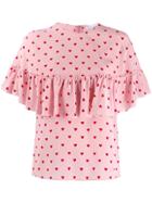 Red Valentino Heart Print Blouse - Pink