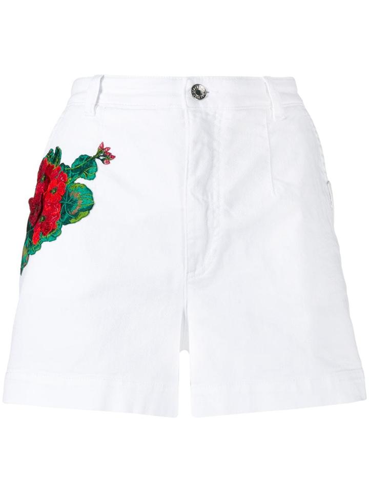 Dolce & Gabbana Embroidery Denim Shorts - White