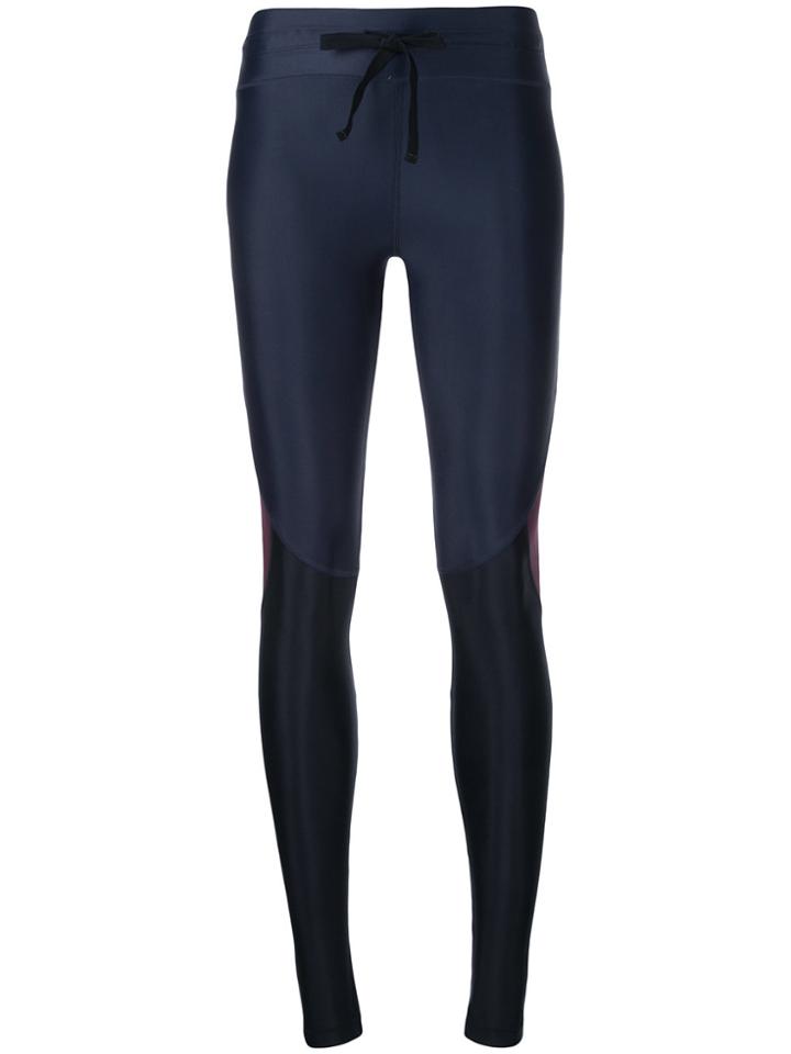 The Upside Bicolour Drawstring Leggings - Blue