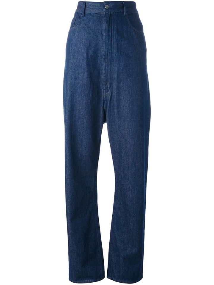 Mm6 Maison Margiela High Waisted Jeans, Women's, Size: 42, Blue, Cotton