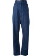 Mm6 Maison Margiela High Waisted Jeans, Women's, Size: 42, Blue, Cotton