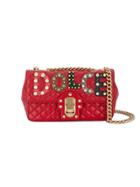 Dolce & Gabbana Red Appliqué Lucia Shoulder Bag