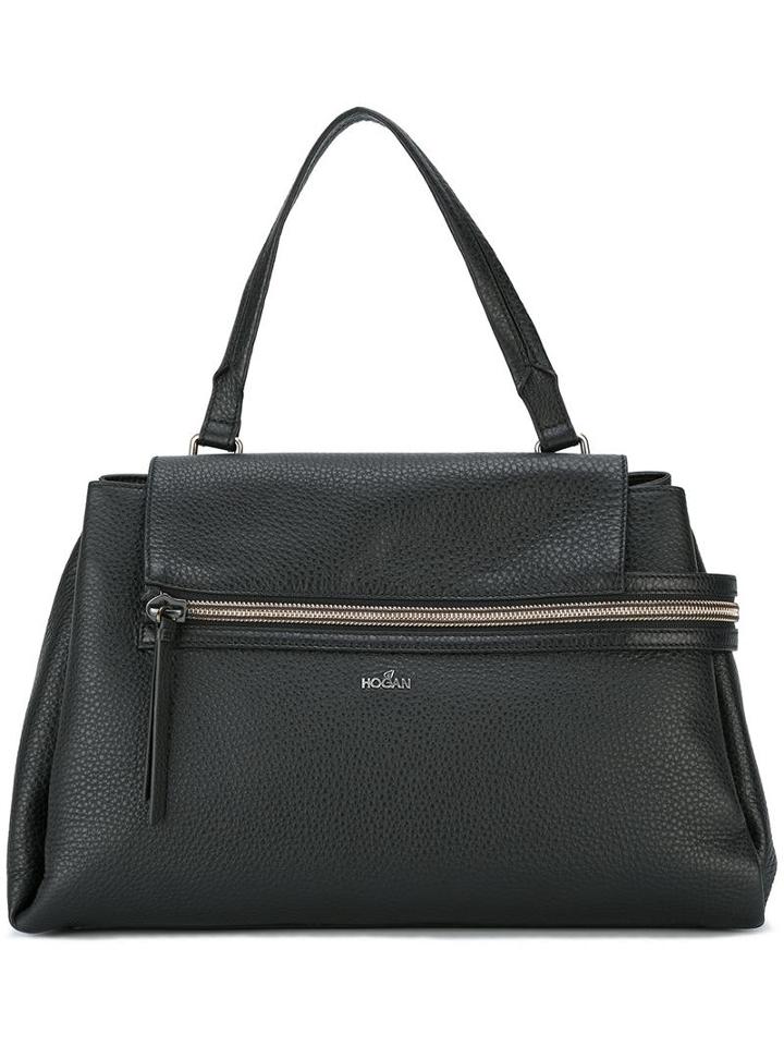 Hogan Zipped Large Tote, Women's, Black