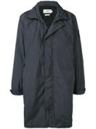Closed Single-breasted Fitted Coat - Blue