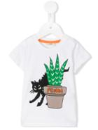Fendi Kids - Cat Print T-shirt - Kids - Cotton - 24 Mth, Toddler Boy's, White