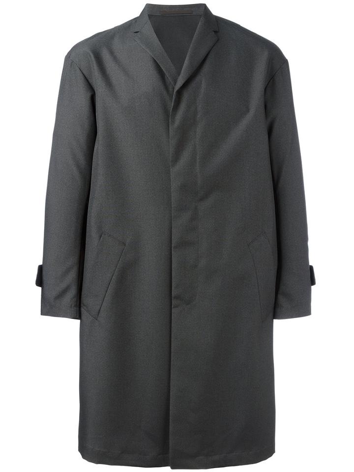 Kolor Single-breasted Coat, Men's, Size: 2, Grey, Polyester