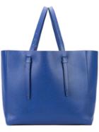 Valextra - Soft Tote - Unisex - Calf Leather - One Size, Blue, Calf Leather