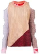 Zoe Jordan Cut-out Knitted Sweater - Brown