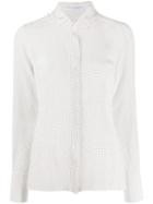 Ermanno Scervino Dotted Ruffle-neck Shirt - White