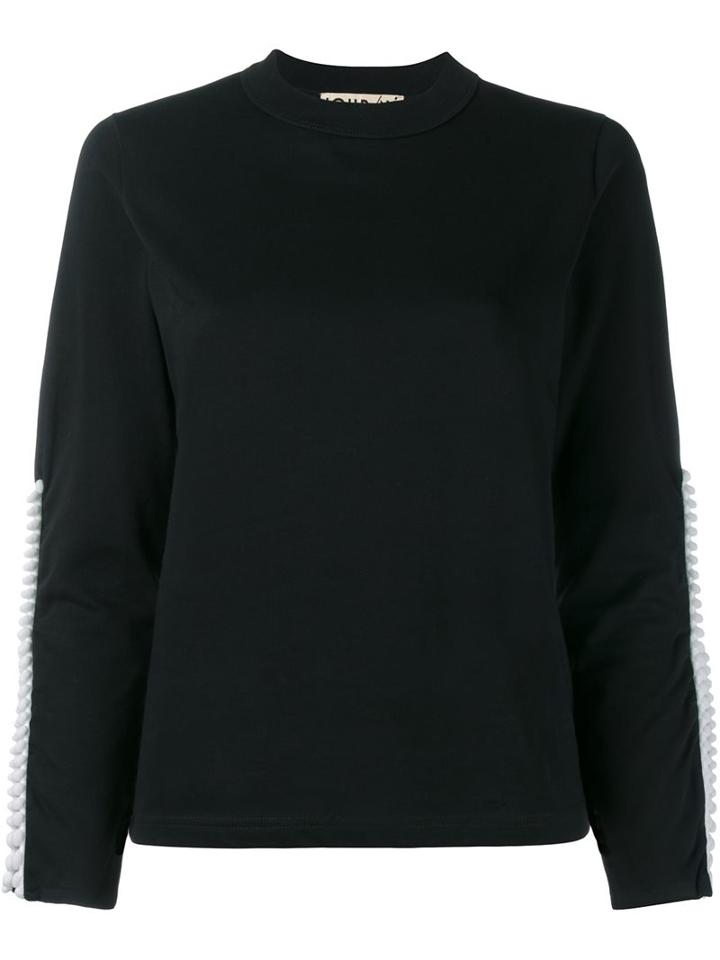 Jour/né Pompom Long Sleeved Top, Women's, Size: 40, Black, Cotton