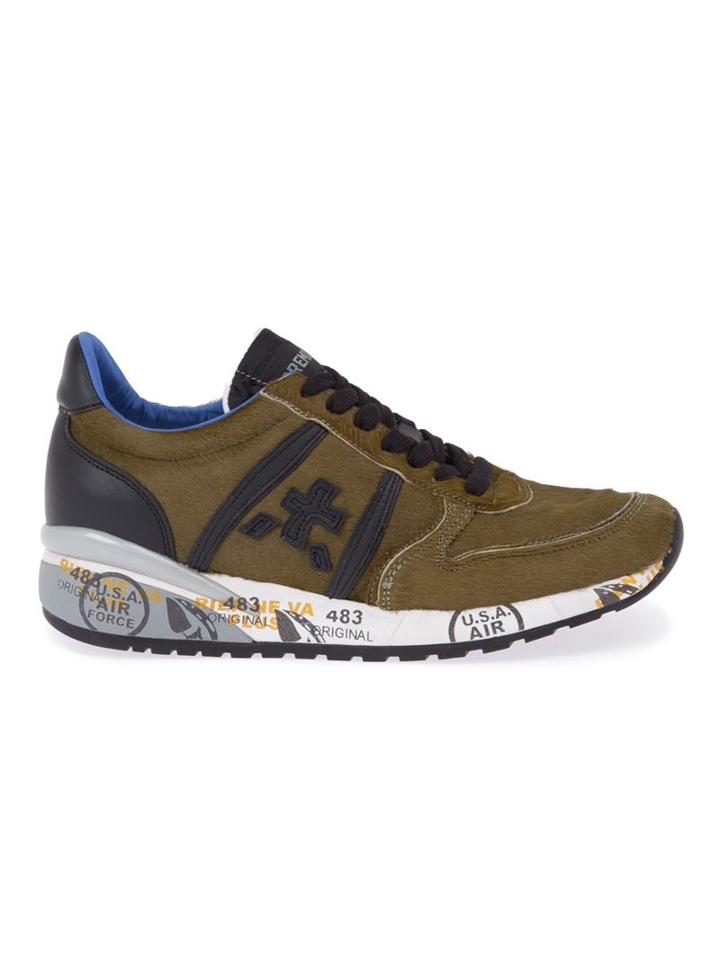 Premiata White Lace Up Trainers