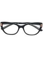 Bulgari Side Stud Squared Glasses - Black