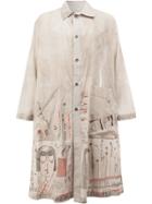 Miaoran Sketch Print Coat - Grey