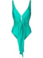 Jean Louis Scherrer Vintage 1990's Front Know Swimsuit - Green