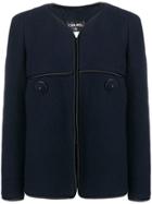 Chanel Vintage Collarless Slim Jacket - Blue
