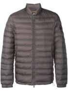 Peuterey Padded Jacket With Logo Tag - Grey