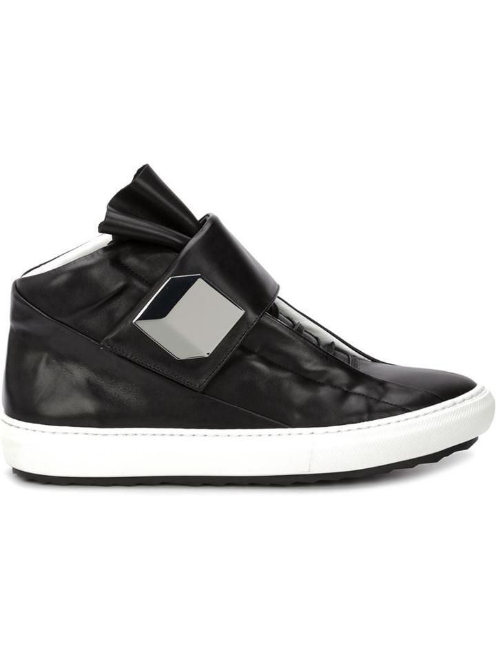 Pierre Hardy Magic Hi-top Sneakers, Men's, Size: 40, Black, Leather/nappa Leather/rubber