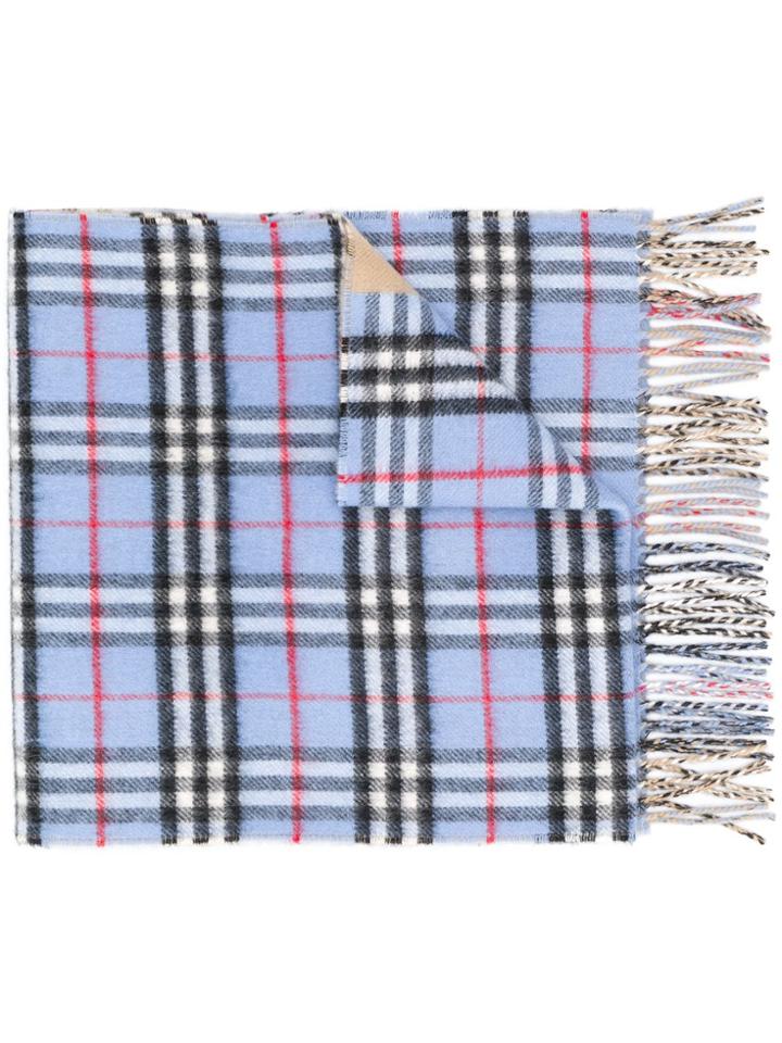 Burberry Vintage Giant Check Scarf - Blue