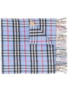 Burberry Vintage Giant Check Scarf - Blue