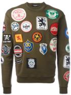 Dsquared2 Patch Detail Sweatshirt, Men's, Size: Xxl, Green, Cotton