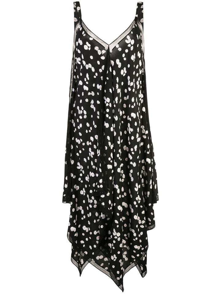 Jason Wu Floral Flared Midi Dress - Black
