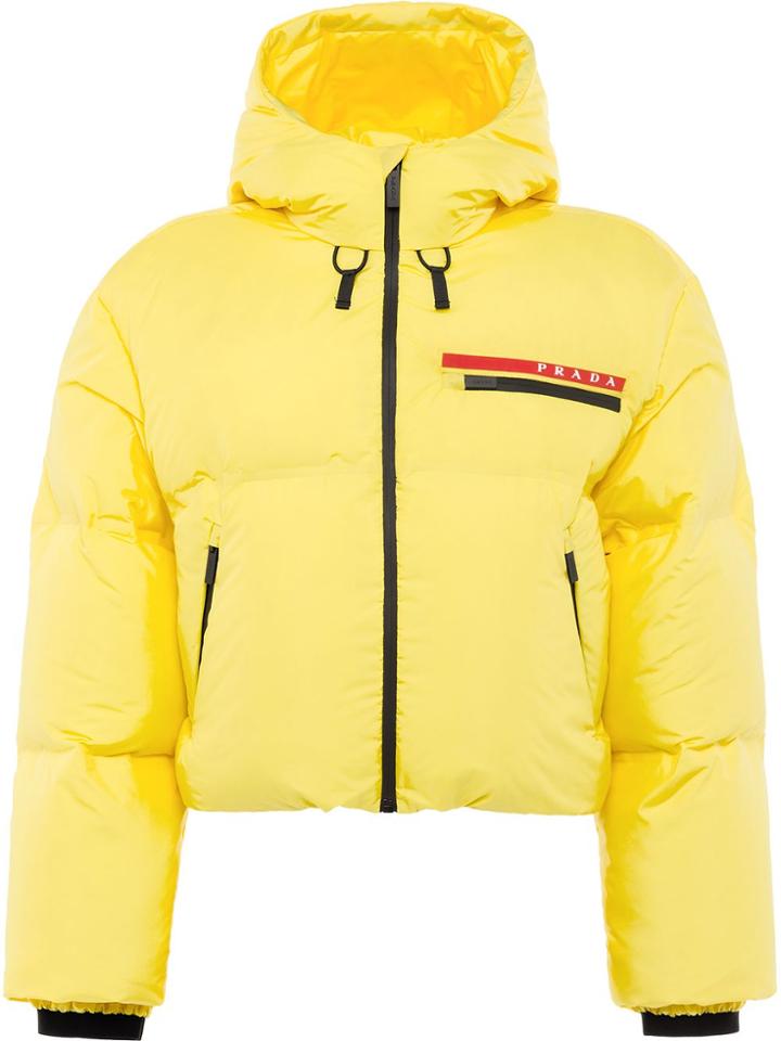 Prada Lr-hx021 Bonded Nylon Jacket - Yellow