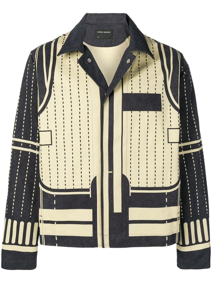 Craig Green Geometric Print Shirt Jacket - Neutrals