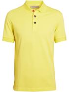 Burberry Painted Button Cotton Piqué Polo Shirt - Yellow & Orange