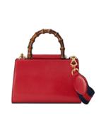 Gucci Gucci Nymphaea Leather Top Handle Bag - Red