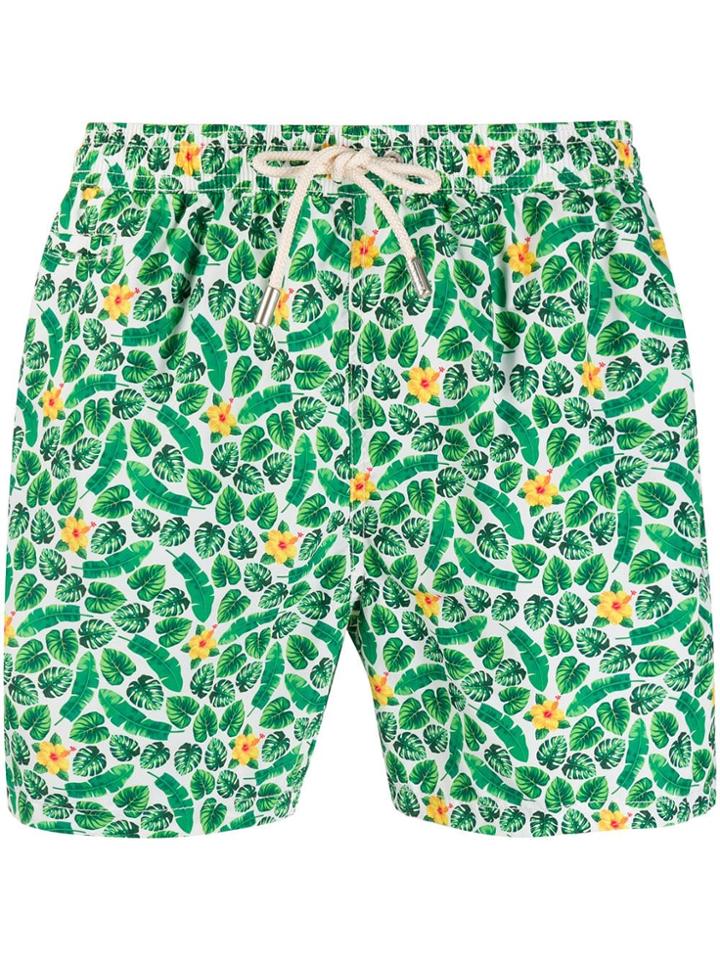 Mc2 Saint Barth Summer Flower Swim Shorts - White