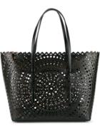 Alaïa Laser-cut Tote Bag, Women's, Black, Leather