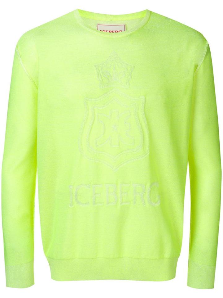 Iceberg Brand Logo Sweater - Yellow