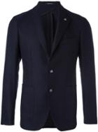 Tagliatore Two-button Blazer, Men's, Size: 46, Blue, Virgin Wool/cupro