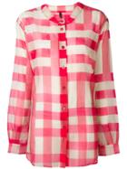 Sara Lanzi Vichy Motif Muslin Shirt - Pink