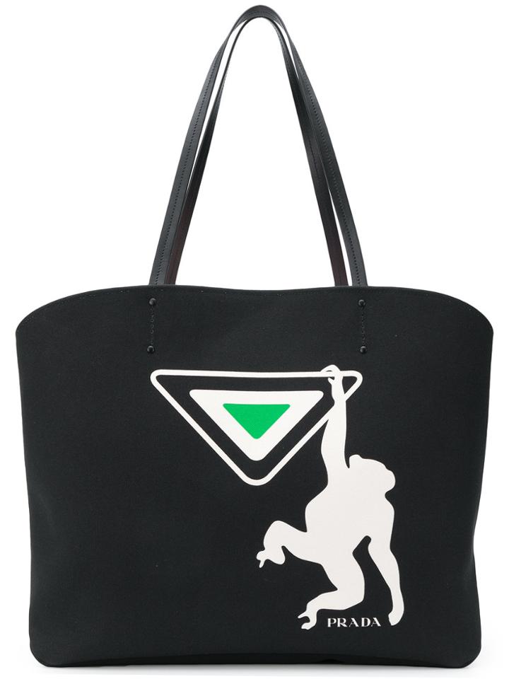 Prada Monkey Colour-block Tote - Unavailable