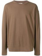 Ymc Long-sleeve Fitted Sweatshirt - Brown