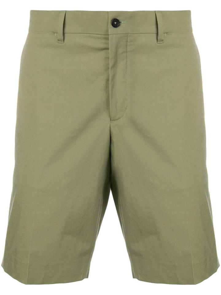Prada Pleated Bermuda Shorts - Green