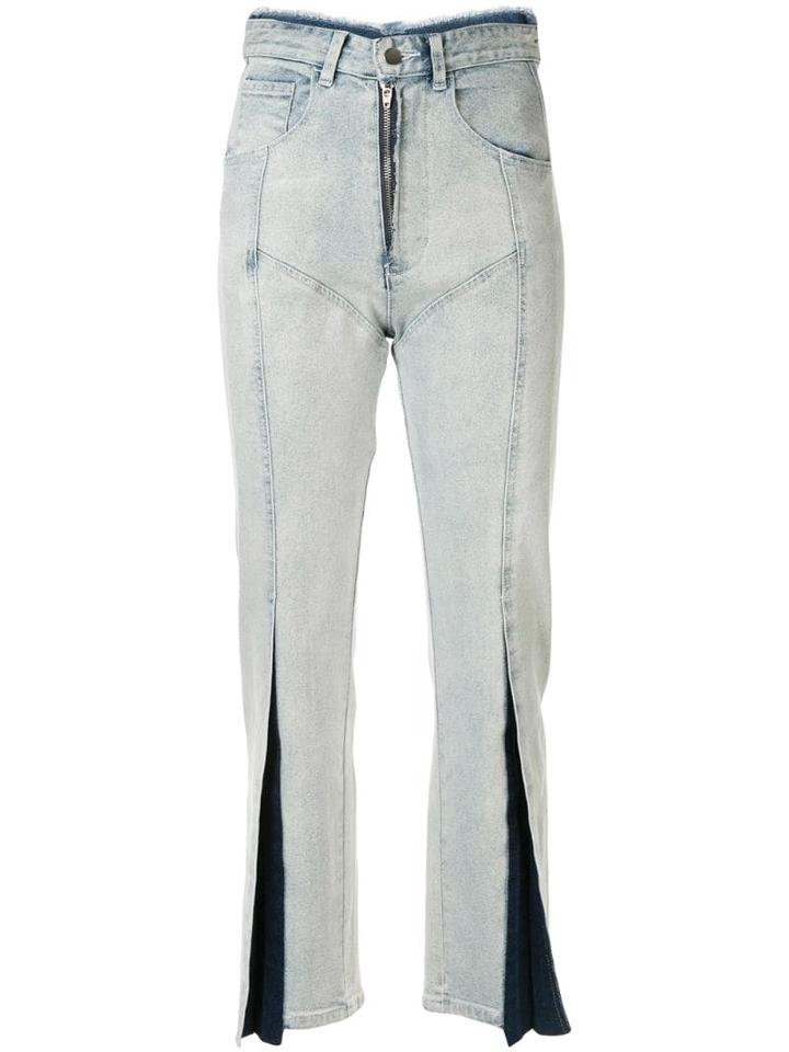 Ground Zero Contrast Panel Jeans - Blue