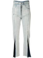 Ground Zero Contrast Panel Jeans - Blue