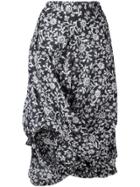 Vivienne Westwood Anglomania Floral Draped Skirt - Blue