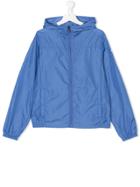 Moncler Kids Teen Hooded Windbreaker Jacket - Blue