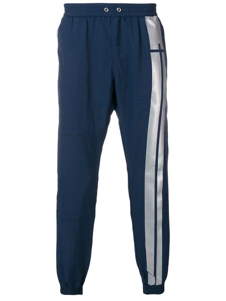 Rta Stripe Front Track Pants - Blue