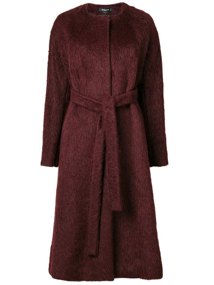 Rochas Single Breasted Coat - Red