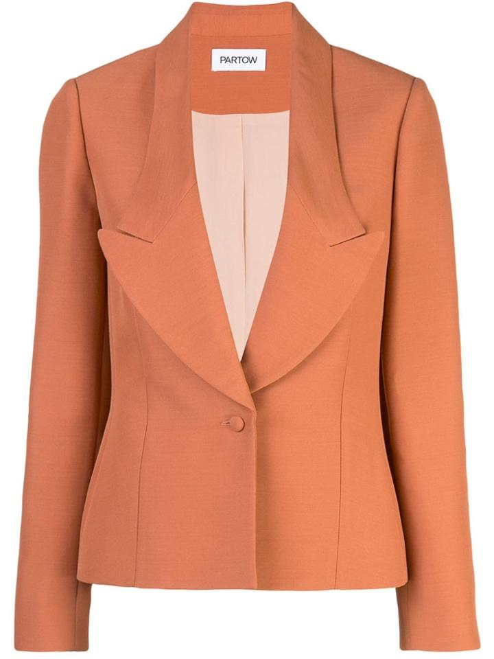 Partow Single-breasted Blazer - Orange
