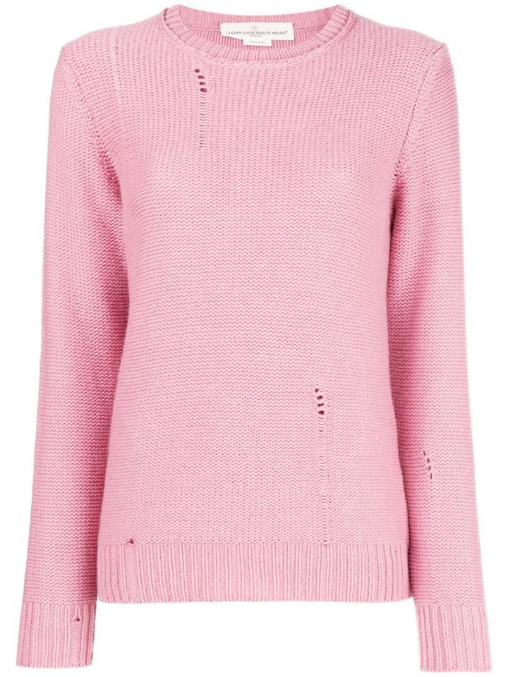 Golden Goose Distressed Crewneck Sweater - Pink
