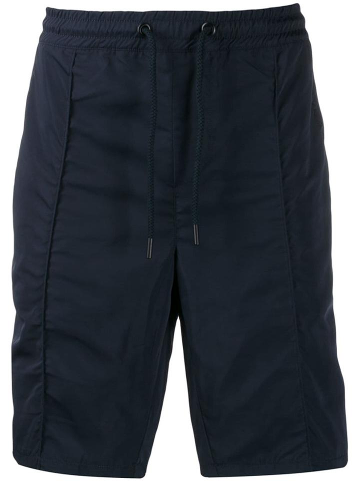 Karl Lagerfeld Seamed Track Shorts - Blue