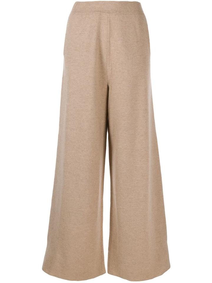 Jil Sander Flared Knitted Trousers - Neutrals